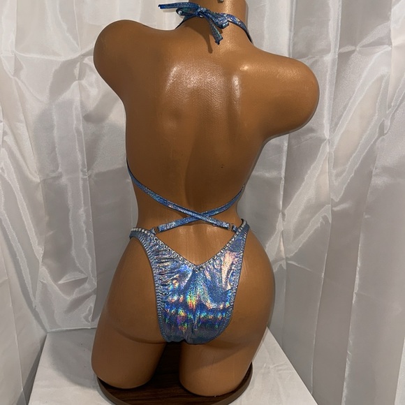Competition Npc figure posing suit light blue  CUP SIZE 34B HANDMADE - Picture 2 of 5
